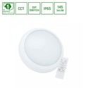 Nymphea City Pro 18/24W 230V - CCT 120°, IP65, IK08, Ø320x80mm, Hvit, Rund, Pendel, Fjernkontroll