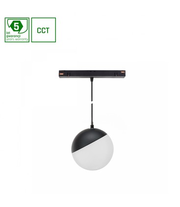 System Shift Smart-Globe P nedhengt kule skinne lys ø100 (815mm kabel), 5W 165° svart CCT/dim