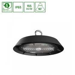 Spectrum LED PLATEO High Bay 100W - Nøytral Hvit, 230V, 90°, IP65, IK09, 250x120mm, Sort, 1-10V