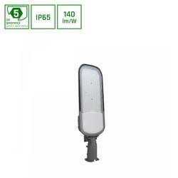 Spectrum LED STREETOS 2 150W - Nøytral Hvit, 230V, 145/75°, IP65, IK09, 675x218x75mm, Grå, Skumringssensor