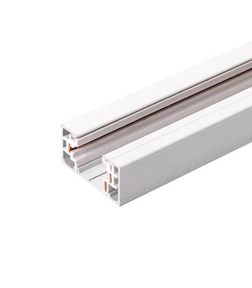 LEDlife 1 meter skinne for skinnespots - Hvit, 1-fase, komplett med tilkobling og endeplugg