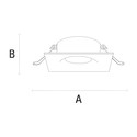 Fiale V GU10 - Firkantet Sort (uten lyskilde)