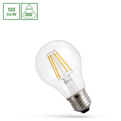 Spectrum LED A60 LED E27 7W Filament 230V, Nøytral Hvit, Klar, Spectrum