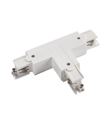 T-samler til 3-faset skinne - T2, venstre, hvit, Spectrum T-samler til 3-faset skinne - T2, venstre, hvit, Spectrum