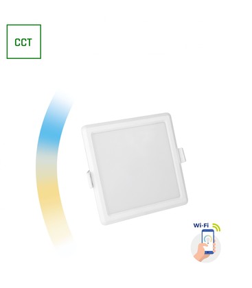 Algine 6W CCT+Dim Wi-Fi Spectrum Smart firkantet, innfelt