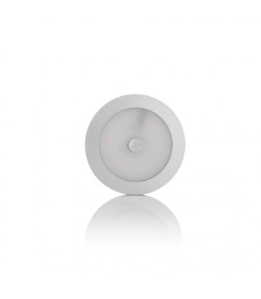 Skap rundt LED 2,9W - Varm hvit, PIR