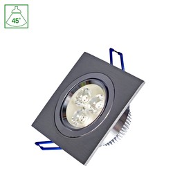 Spectrum LED Fiale LED 3x1W 45° 230V - Firkantet, Varm hvit