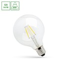 8W E27 LED globepære - Kulltråd, klar, Ø12,5 cm, 230V, Spectrum