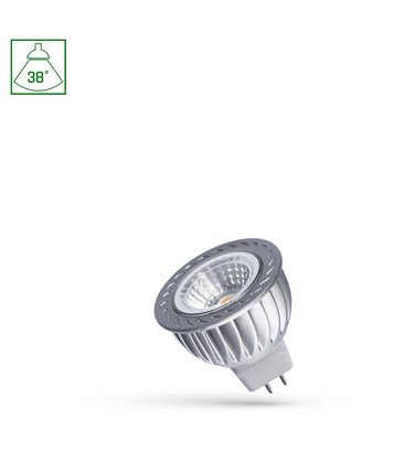 MR16 LED 12V 4W - COB, 38deg, Varm Hvit, med glas, Spectrum