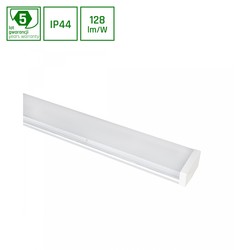 Spectrum LED Limea 1200mm 40W - Prismatica, Nøytral hvit, 230V, 100°, IP44, IK10, 1200x110x60mm