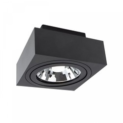 Spectrum LED Mirora AR111 Overflate GU10 - 250V, IP20, 145x145x85mm, Svart, Firkantet, Justerbar, Spot, Uten Lyskilde.