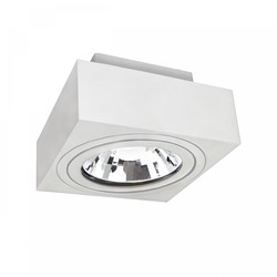 Spectrum LED MIRORA AR111 Overflate GU10 - uten lyskilde, 250V, IP20, 145x145x85mm, hvit, firkantet, justerbar, spot.