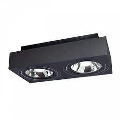 Spectrum LED Mirora Overflate GU10 - 250V, IP20, 293x145x85mm, Sort, Rektangulær, Justerbar, Spot, Uten Lyskilde