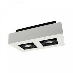 Spectrum LED Mirora GU10 - GU10, 250V, IP20, 255x145x85mm, Hvit, Svart, Rektangel, Justerbar, Spot