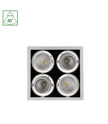 MODERN-DAY Downlight - 4x1LED, COB, Citizen, 40°, 230V, 4x27W, IP20, Varm hvit, Kvadratisk