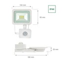 Noctis Lux 2 230V - 10W IP44, Hvit, Med sensor