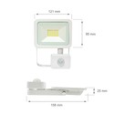 Noctis Lux 2 230V 20W - IP44, varm hvit, hvit, med sensor