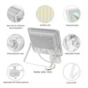 Noctis Lux 2 50W - 230V, IP44, kaldt hvitt, hvitt med sensor