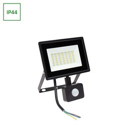 Spectrum LED NOCTIS LUX 3 Lyskaster 30W 230V IP44 150x190x53mm SVART med PIR-sensor