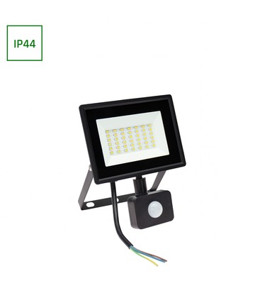 NOCTIS LUX 3 Lyskaster 30W 230V IP44 150x190x53mm SVART med PIR-sensor