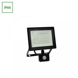 Spectrum LED NOCTIS LUX 3 Lyskaster 50W 230V IP44 180x215x53mm SVART med PIR-sensor