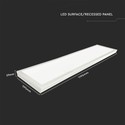 V-Tac 120x30 LED panel - 40W, 4400lm, innebygd i hvit ramme