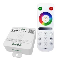 RGBIC LED strip RGBIC-kontroller med fjernkontroll - Bluetooth, RF trådløs, slank fjernkontroll, for IP65 og IP68 RGBIC