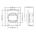 0/1-10V dimmer - Max 600W, til europaboks