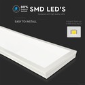 V-Tac 120x30 LED panel - 40W, 4400lm, innebygd i hvit ramme