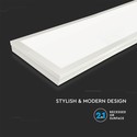 V-Tac 120x30 LED panel - 40W, 4400lm, innebygd i hvit ramme