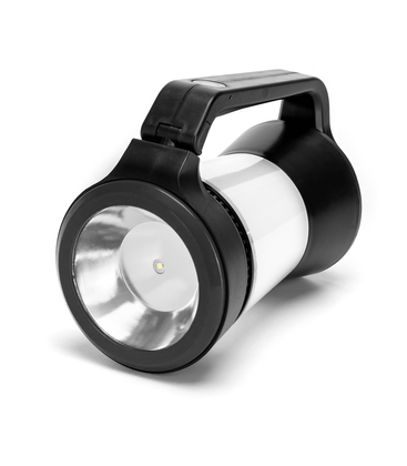 LED 3-i-1 Campinglampe med Dreiedimmer, 22 SMD, Svart - Bruker 3x AA-batterier