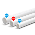 PVC elektrisk rør Ø20mm - 2 meter, hvit