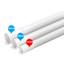 PVC elektrisk rør Ø16mm - 2 meter med skjøt, hvit