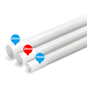 PVC elektrisk rør Ø20mm - 2 meter med skjøt, hvit