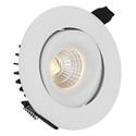 LEDlife 9W downlight - Hull: Ø9,5 cm, Mål: Ø11,5 cm, RA90, hvit kant, 12V-24V