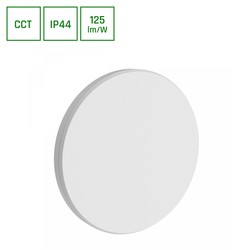 Produsenter Piatta 9W CCT 230V IP44 120x47mm Hvit Rundt Fasadelys