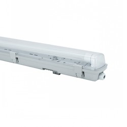 LED lysrør & armatur Limea H LED-armatur G13 - Vanntett, 1x120, 250V, IP65, 1320x75x90 mm, grå, H, uten lyskilde