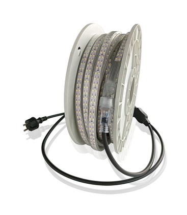 25m LEDlife arbeidslys LED strip på trommel - 230V, IP67, 180 LED/m, 11W/m, 1100 lm/m