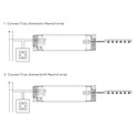 36W dimbar LED driver - Triac faseavsnittdimmer + push dim, passer våre 29W+36W store LED paneler