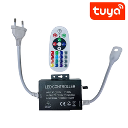 230V RGB 230V RGB WIFI Smart Home CLIP-ON controller - Inkl. endestykke, til 230V, minnefunksjon, 100 m.