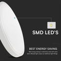 V-Tac 18W LED sensorlampe - Samsung LED chip, Mikrobølgesensor, IP20 innendørs, 230V, inkl. lyskilde