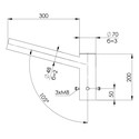 Brakett for gatelys - Ø48mm / Ø70mm, grå pulverlakkert