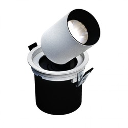 Produsenter IN OUT - Modell L - Nedfelt Downlight, Justerbar Forlengelse og Retning 20W 36° 130x130 mm, Hvit, Uten Lyskilde