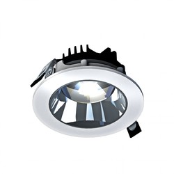 Produsenter Modell L Downlight 20W - nedsenket, uten lyskilde, justerbar retning 30°, 160x70 mm, hvit