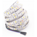 12W/m RGB+CW LED strip - 5 meter, IP65, 60 LED per meter, 24V