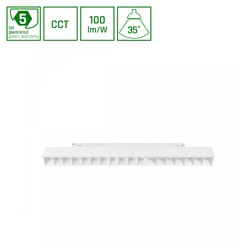 Produsenter System Shift CCT- Grid M skinne lys 17W - 330x23x42mm, 40°, hvit, CCT switch