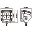 Outlet: LEDlife 20W LED arbeidslys/ekstralys - Bil, lastebil, traktor, trailer, 8° strålevinkel, IP69K vanntett, 10-30V