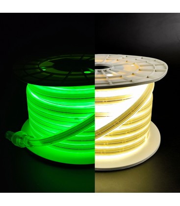 25m Selvlysende arbeidslys 230V LED strip - IP67, 180 LED/m, 11W/m, 1000 lm/m, 4000K