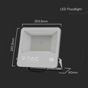 V-Tac 100W LED lyskaster, 135lm/W - Samsung LED-chip, arbeidslampe, 1m ledning, utendørs