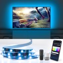 WiFi Smart LED TV-bakgrunnsbelysning - 4x0,5m, 28-knapps kontroller, 3-knapps kontrollboks